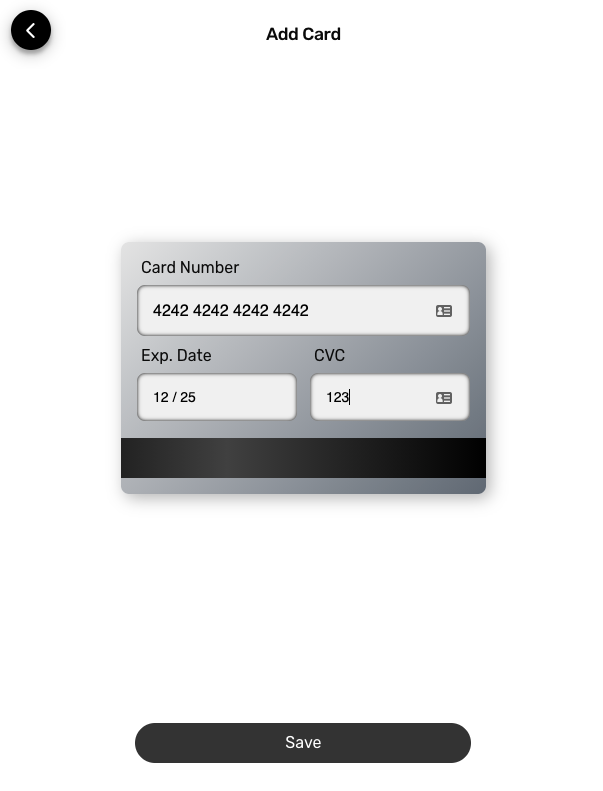 first card collection UI design