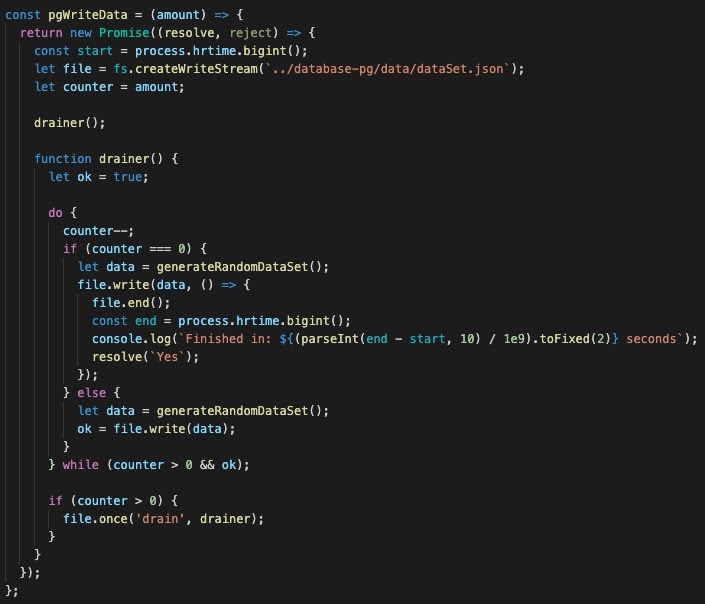 code for drain and stream